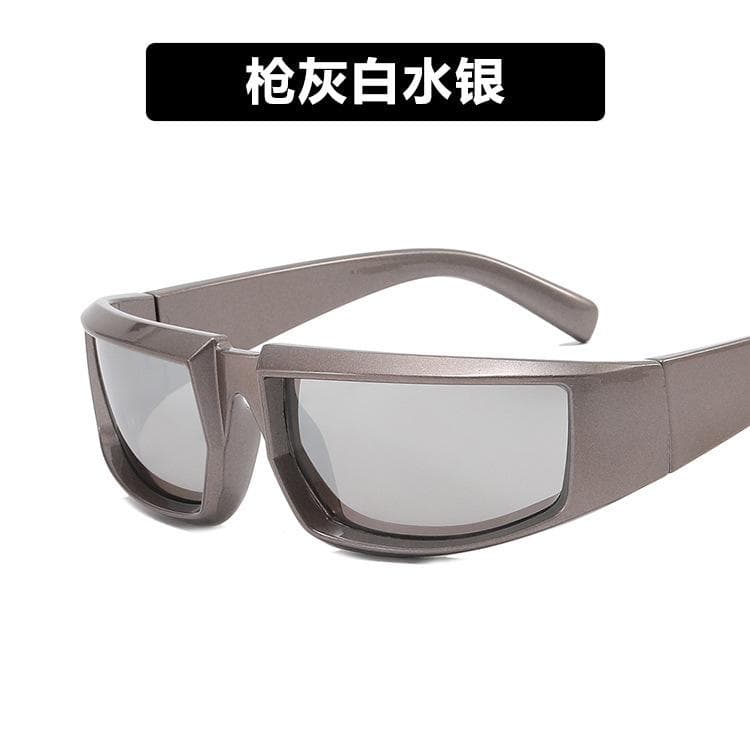 New Vintage Rectangular Sunglasses for Women Men UV400 Nightclub Hip Hop Punk Trendy Unisex Sun Glasses MULTI