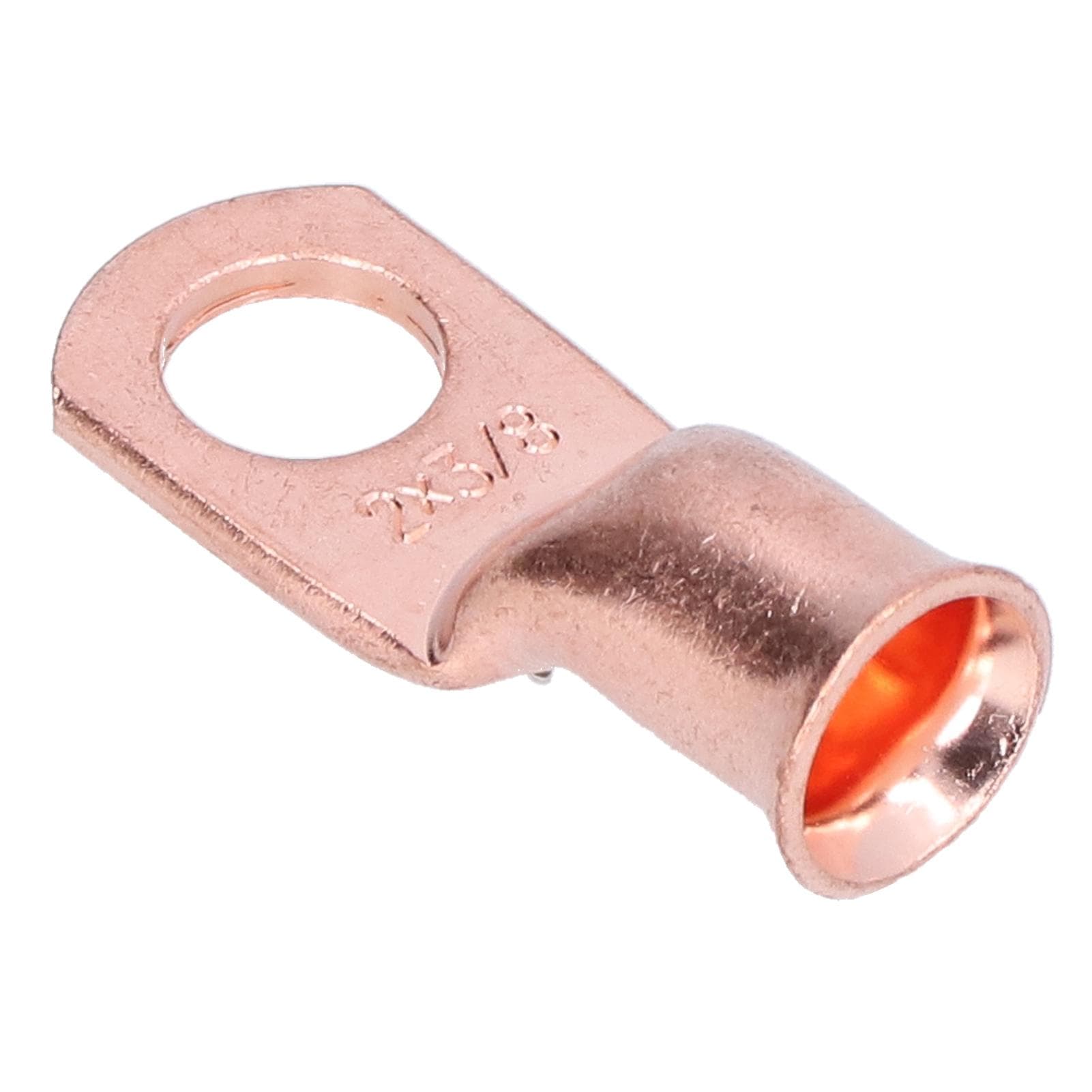 2AWGx38 Battery Cable Ends Wire Lugs Bare Copper Eyelets for Marine Automotive Outdoor