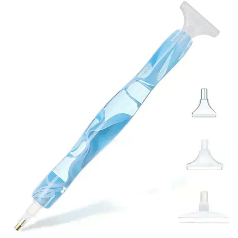 5D DIY Diamond Pen Spot Drill Pen Set Resin Diamond Embroidery Tool Accessories Multifunctional 5 Pen Head Spot Drill Tool blue