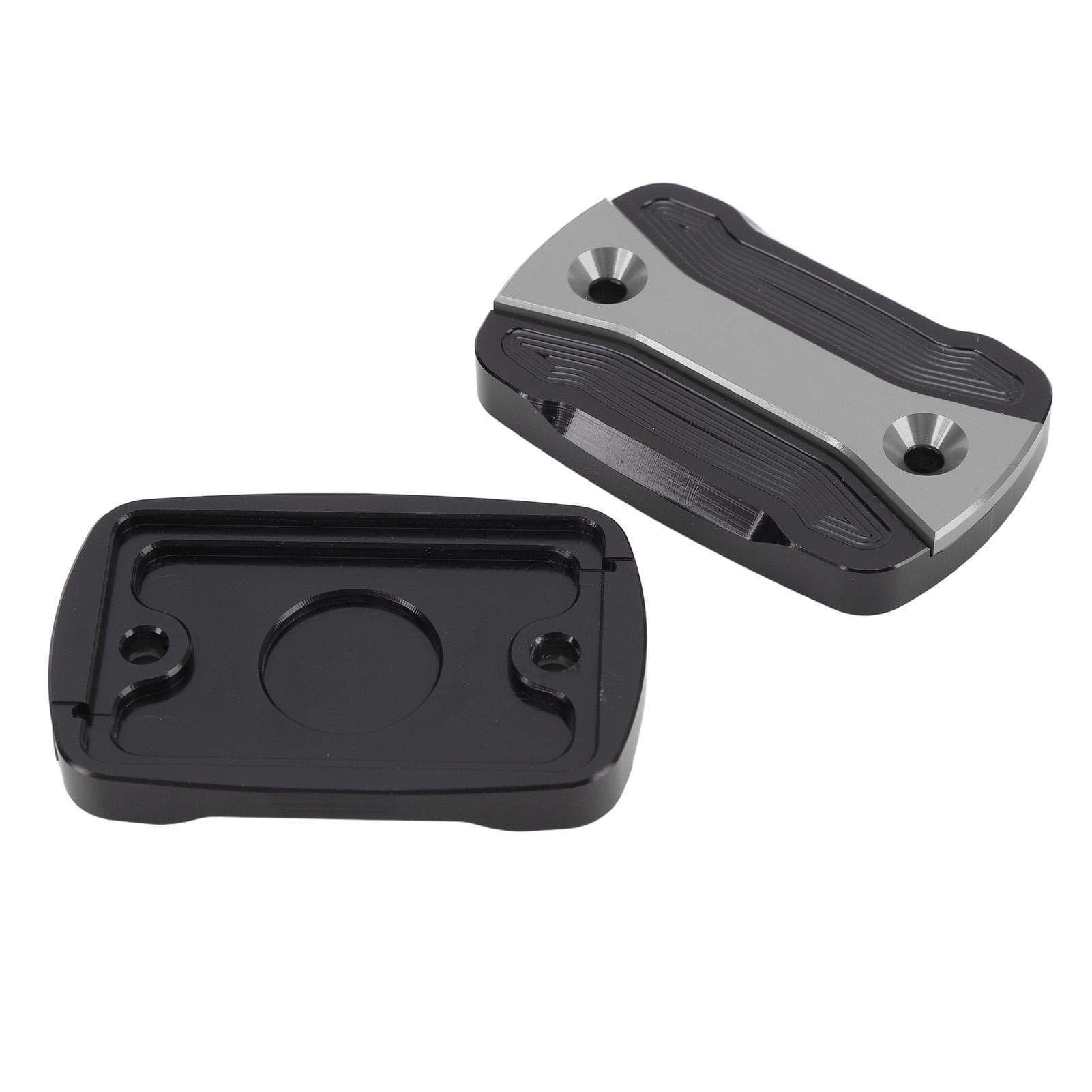 Pair of Motorcycle Brake Fluid Reservoir Cap Aluminium Alloy for XMAX 300 125 250 20172023 Dark silver