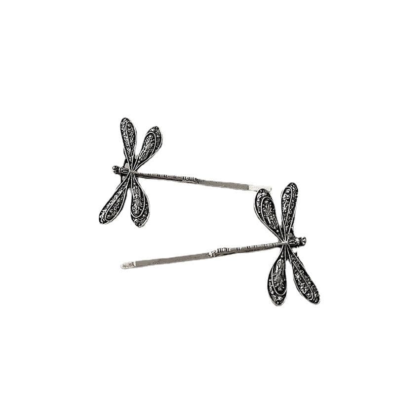 Fashion Vintage Dragonfly Barrettes Hairpin Hair Clips For Women Girls Headwear Bangs Side Hair Accessories silver