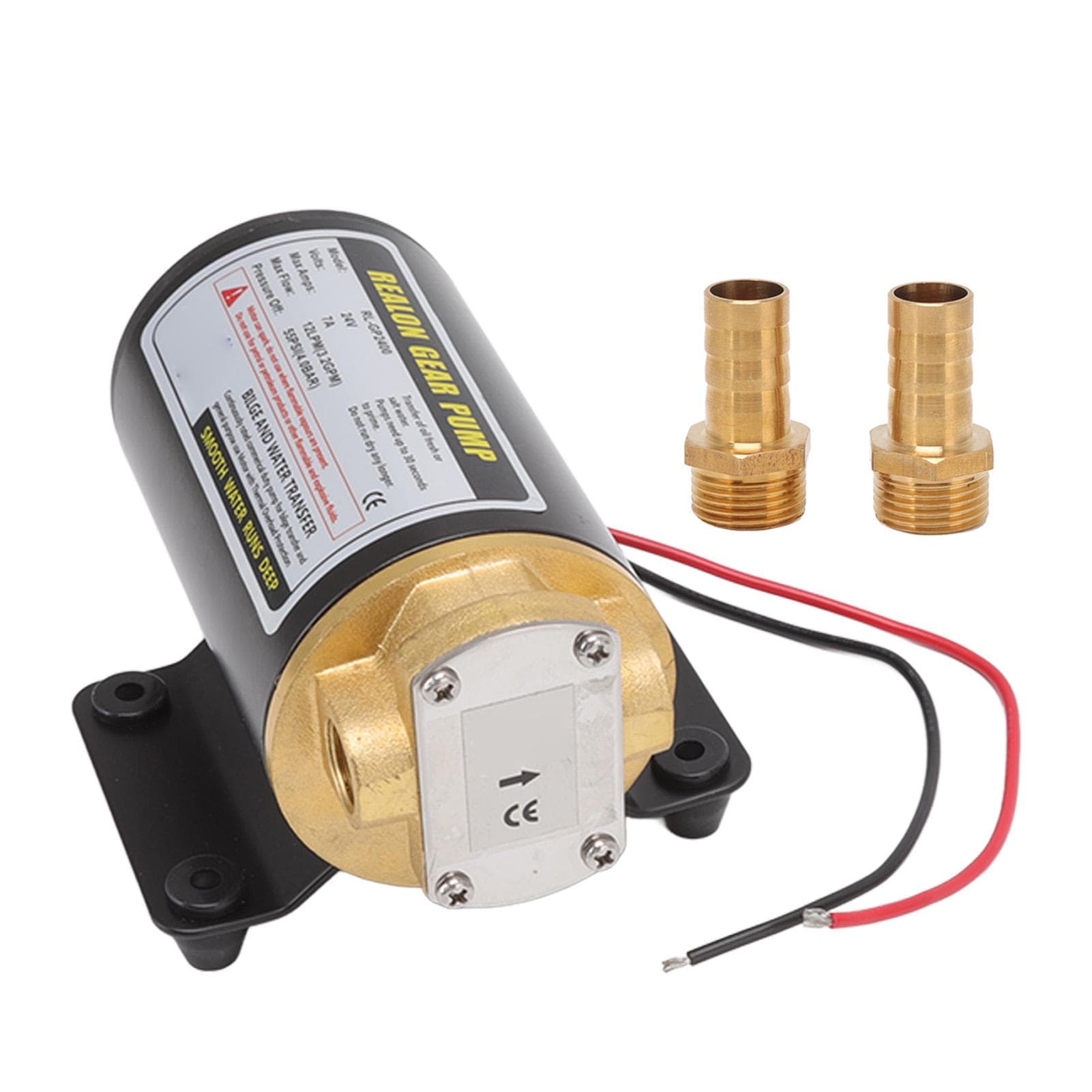 Electric Gear Oil Pump Thermal Protection Motor Pump Oil Transfer Pump with Brass Connector for