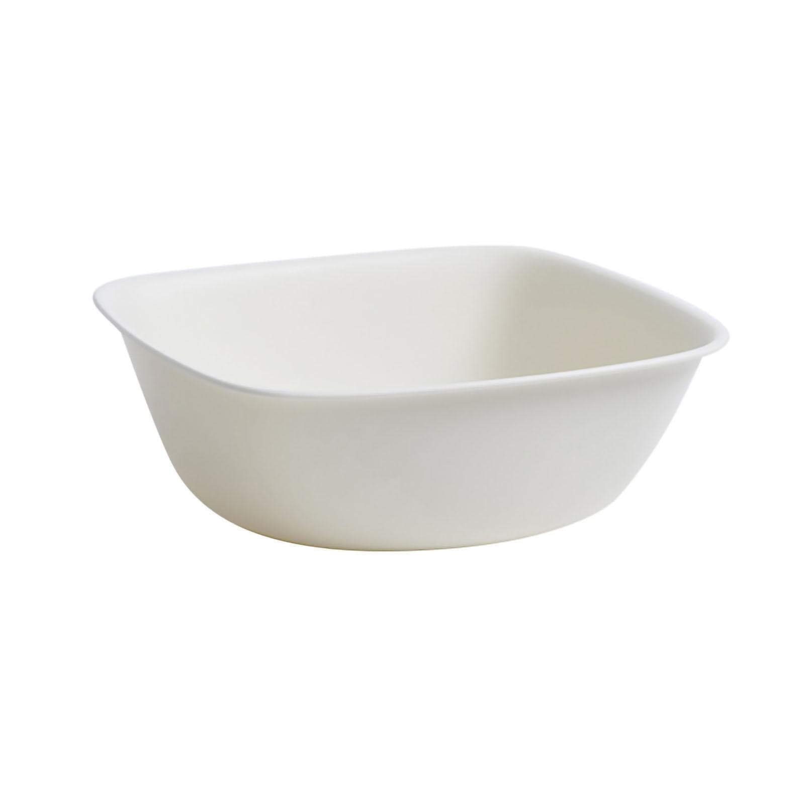 Household Plastic Wash Basin Dormitory Cute Square Laundry Basin Washbasin for Dishing Small White