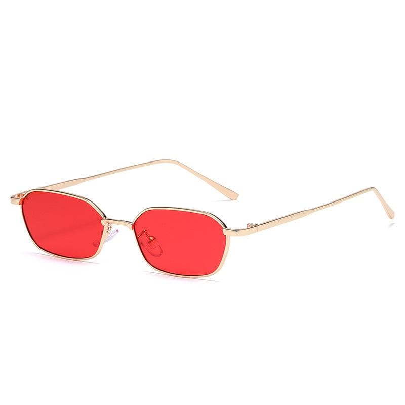 Polygon Sunglasses Men Women Metal Frame Vintage Small Sun Glasses UV400 Protection Designer Eyewear Ladies Shades