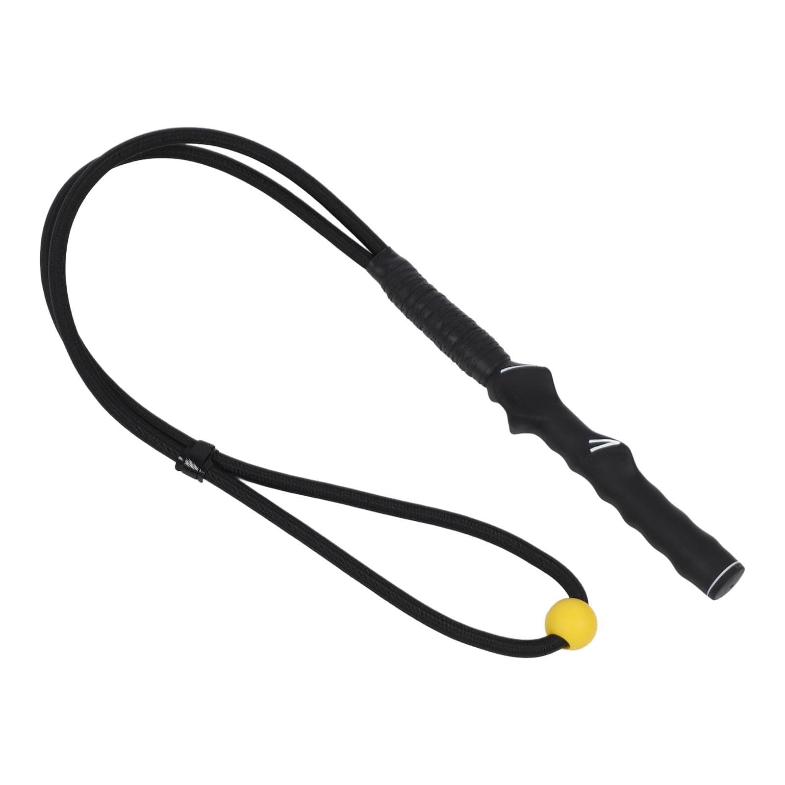 Swing Trainer with Ball Nylon Rubber Adjustable Anti Slip Swing Speed Training Aid Warm Up Stick black