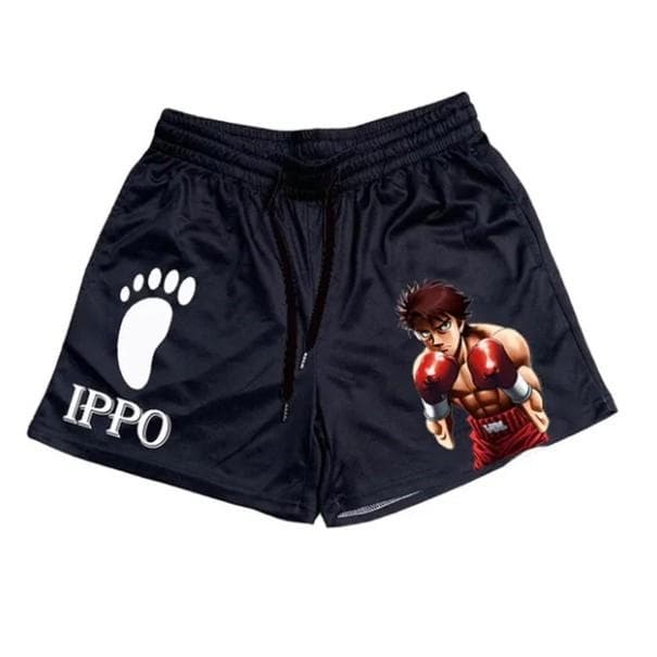 Ippo Anime Shorts Men Makunouchi Manga Print Gym Shorts Quick Dry Mesh Short Pants Cosplay Fitness Baggy Boxing Shorts 6XL
