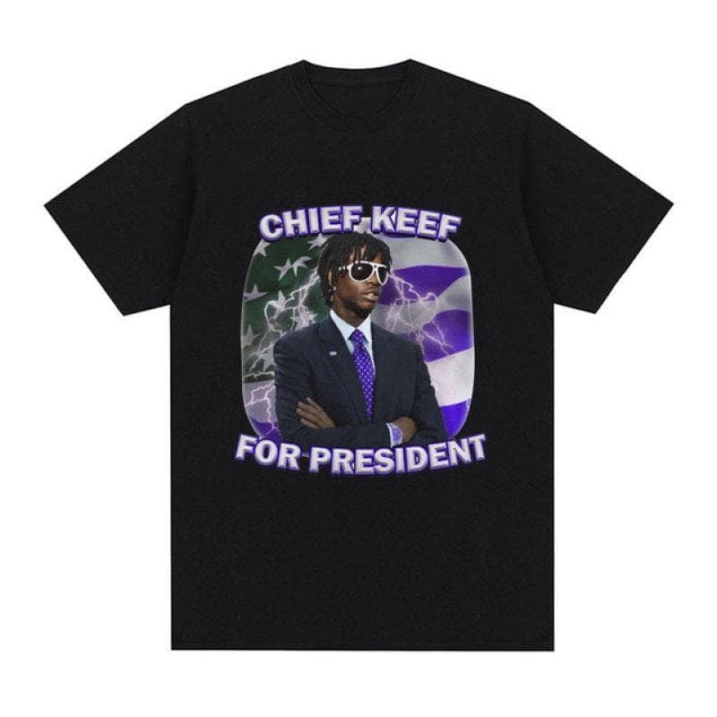 I Love Chief Keef T Shirt Men's Fashion Casual Short Sleeve T-shirt Vintage Gothic Oversized Cotton T-shirts Hip Hop Streetwear XXL