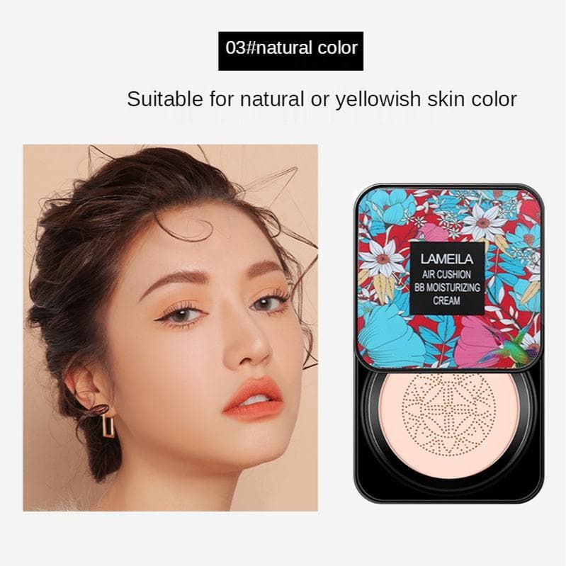 BB Air Cushion Moisturizing Foundation Concealer Mushroom Whitening Oil Control Brightening Face CC Cream natural color