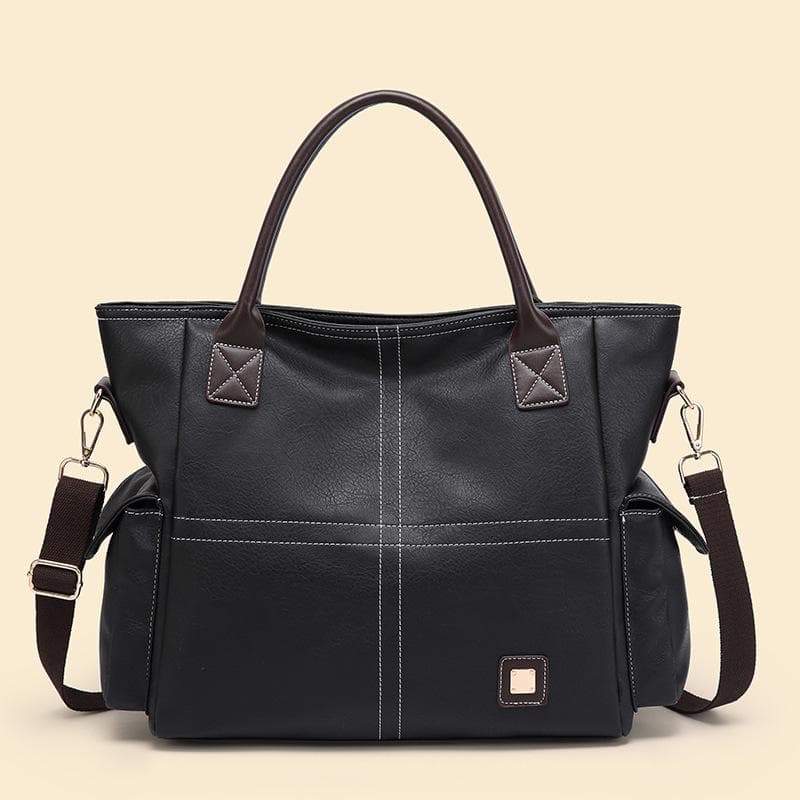 Summer Women's Bag Casual Large Capacity Handbag Women's Car Sewing Motorcycle Bag Single Shoulder Crossbody Bag black