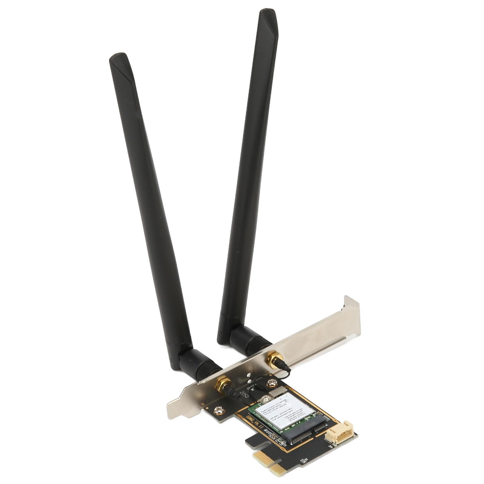 PCIe Network Card 1800Mbps BT5.2 2.4G5Ghz Dual Antenna MU MIMO PCIe WiFi Adapter Card for Win1011