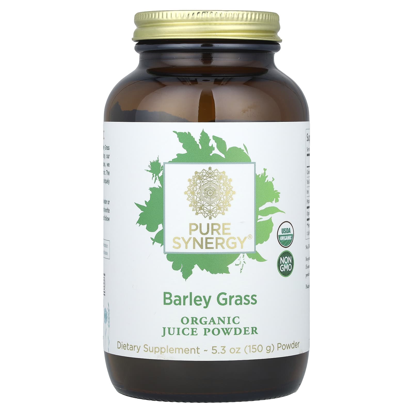 Pure Synergy, organic juice powder, barley grass, 150g (5.3oz)