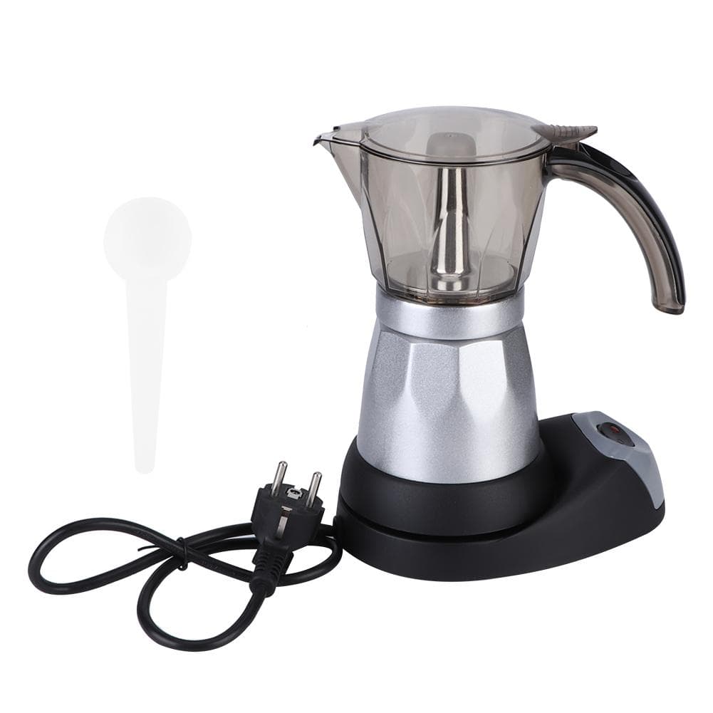 Octagonal Aluminum Electric Coffee Pot Coffee Pot Utensils for 3?6 People silver