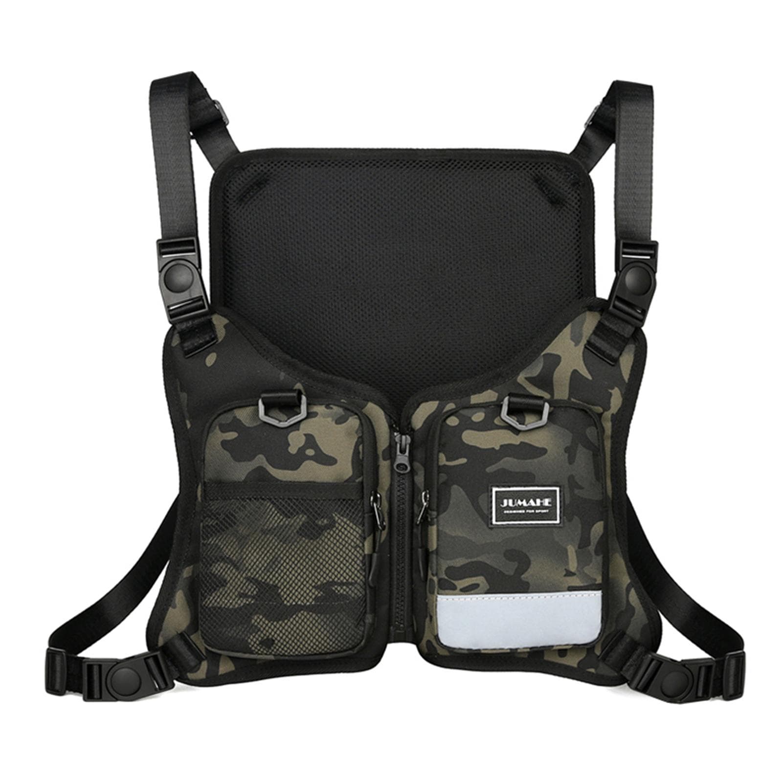 Fly Fishing Vest Lightweight Breathable Outdoor Fishing Vest Jacket Chest Pack camouflage