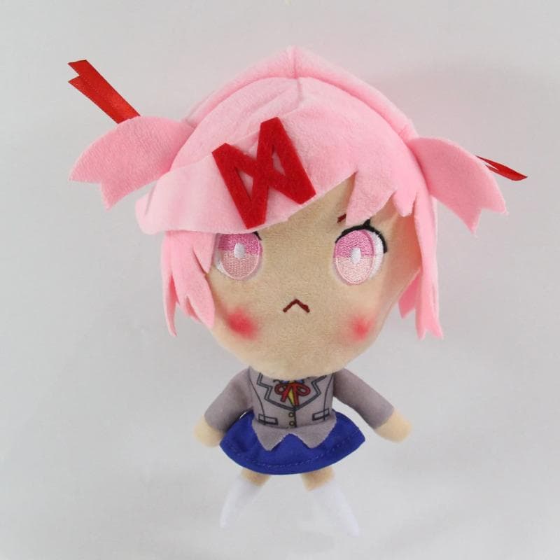20cm Doki Doki Heartbeat Literature Club Plush Doll Kawaii Cartoon Anime Sayori Plush Toy Cute Yuri Natsuki Monika Decor Gifts bazaar