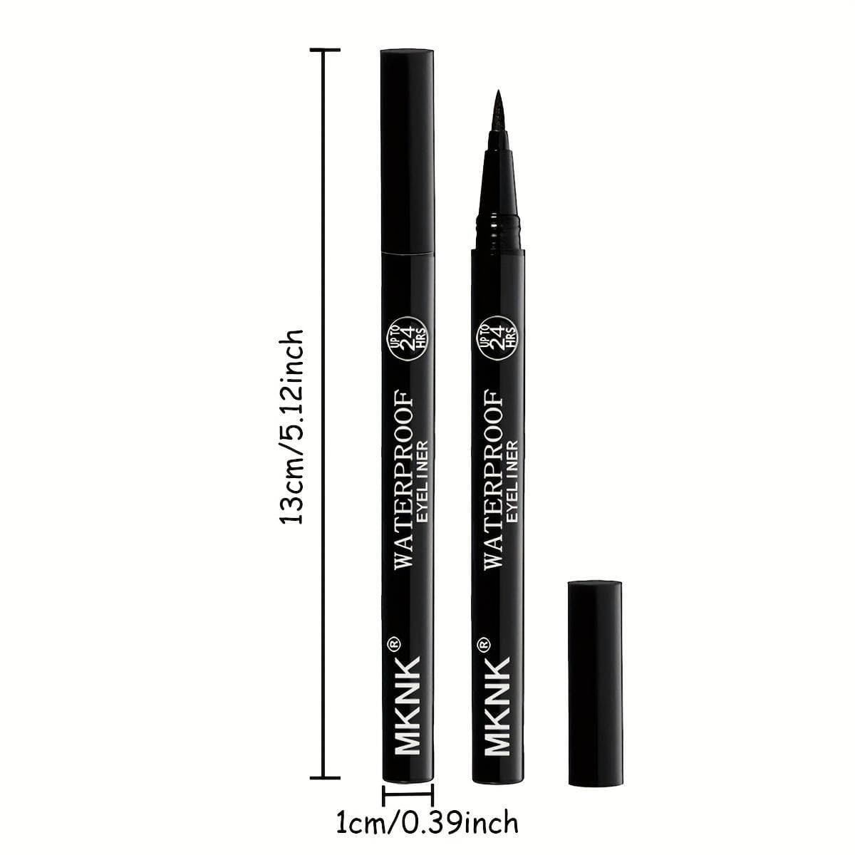Waterproof Liquid Eyeliner Pen - Long Lasting, Smudge-Proof, Fine Tip for Precise Winged Liner, Quick-Dry,  Black Felt Tip Eyeliner 1PC
