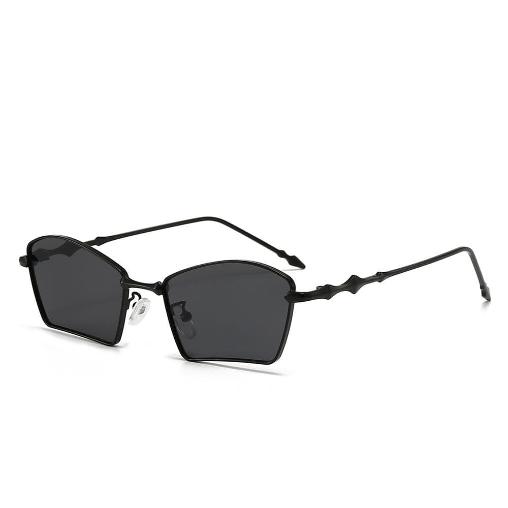 Fashion Fan Shaped Sunglasses Women Metal Frame Vintage Square Men Driving Visor Glasses UV Protection Other