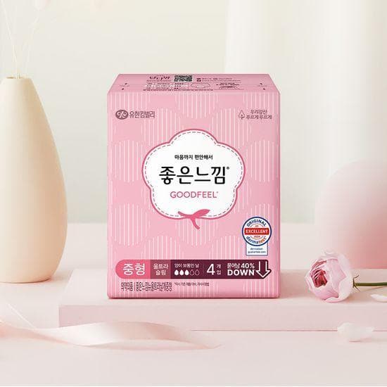 Good Feel Original Ultra Wing Sanitary Napkin 5 types, choose 1 (small / medium / large / super long) Medium 4P