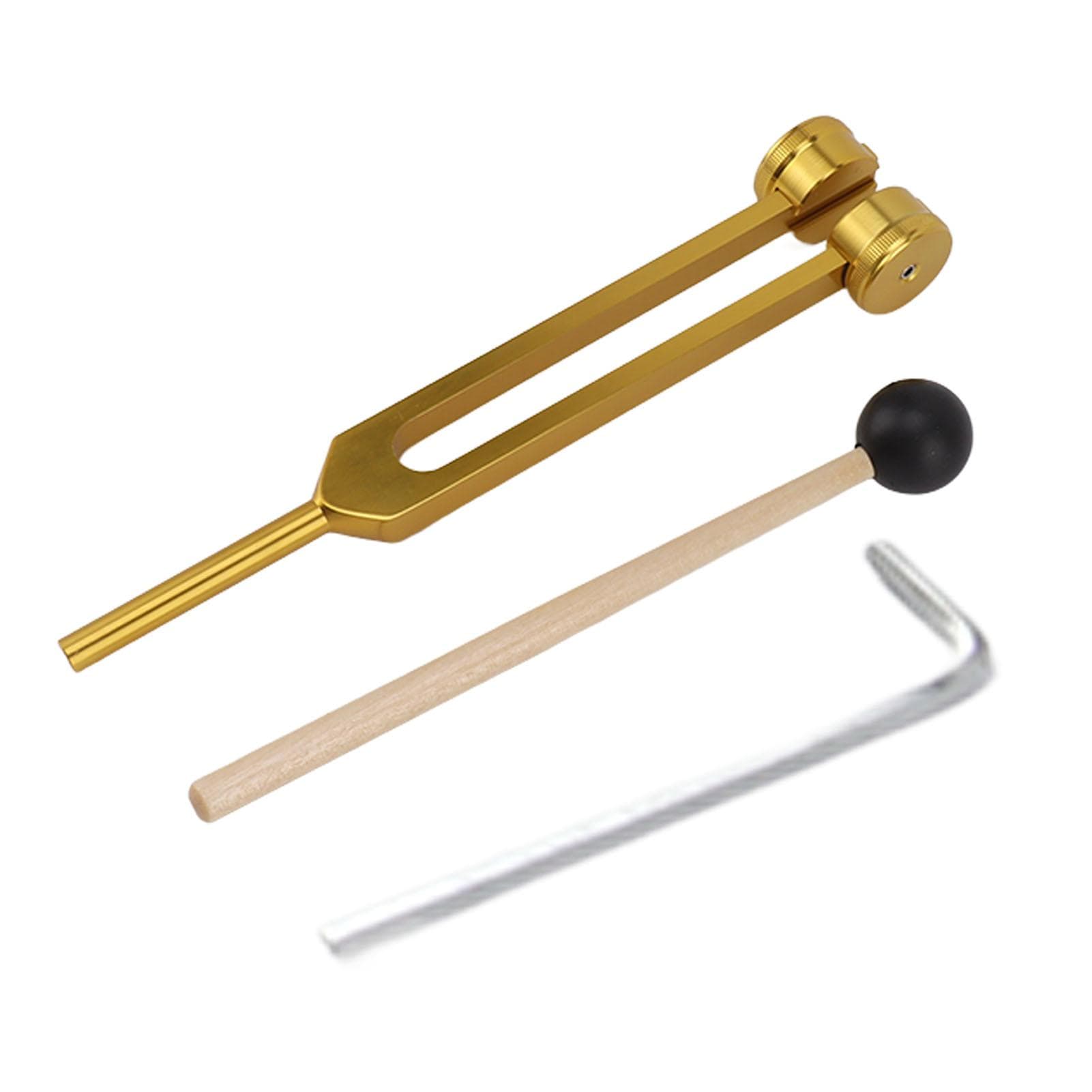 Healing Tuning Fork 128Hz Relieving Aluminum Alloy Tuning Fork with Hammer for Family Friends