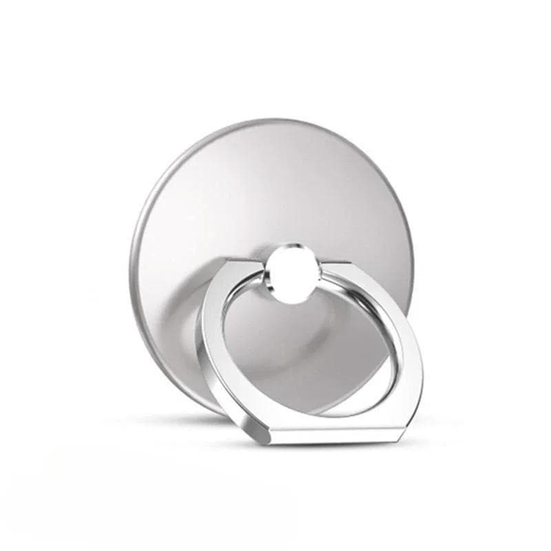 Round Finger Ring Mobile Phone Stand Holder Phone Accessories silver