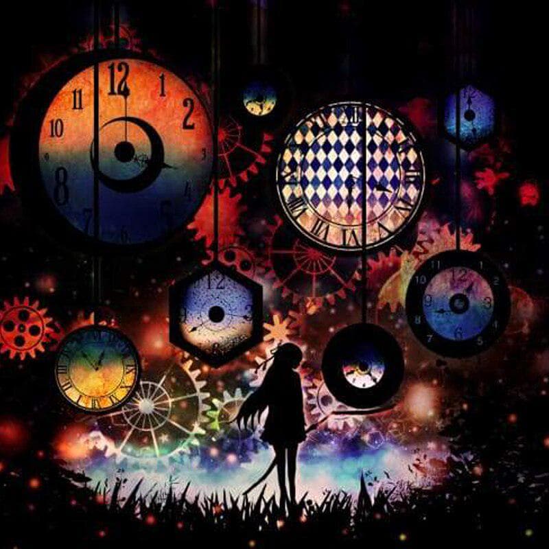 Diamond Painting Kits Diamond Handicrafts Diy Diamond Embroidery Clock And Beauty Diamond Art Wall 30x30CM