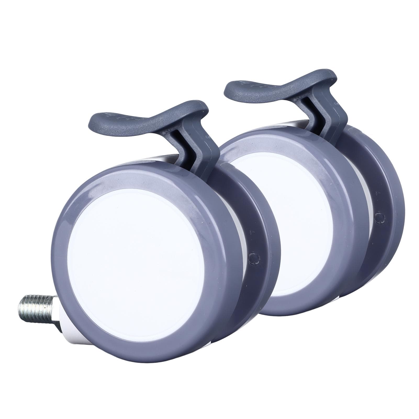 2PCS 2.5 Inch Swivel Caster Wheels Quiet 66.14lbs Load Capacity Furniture Casters with Brake for