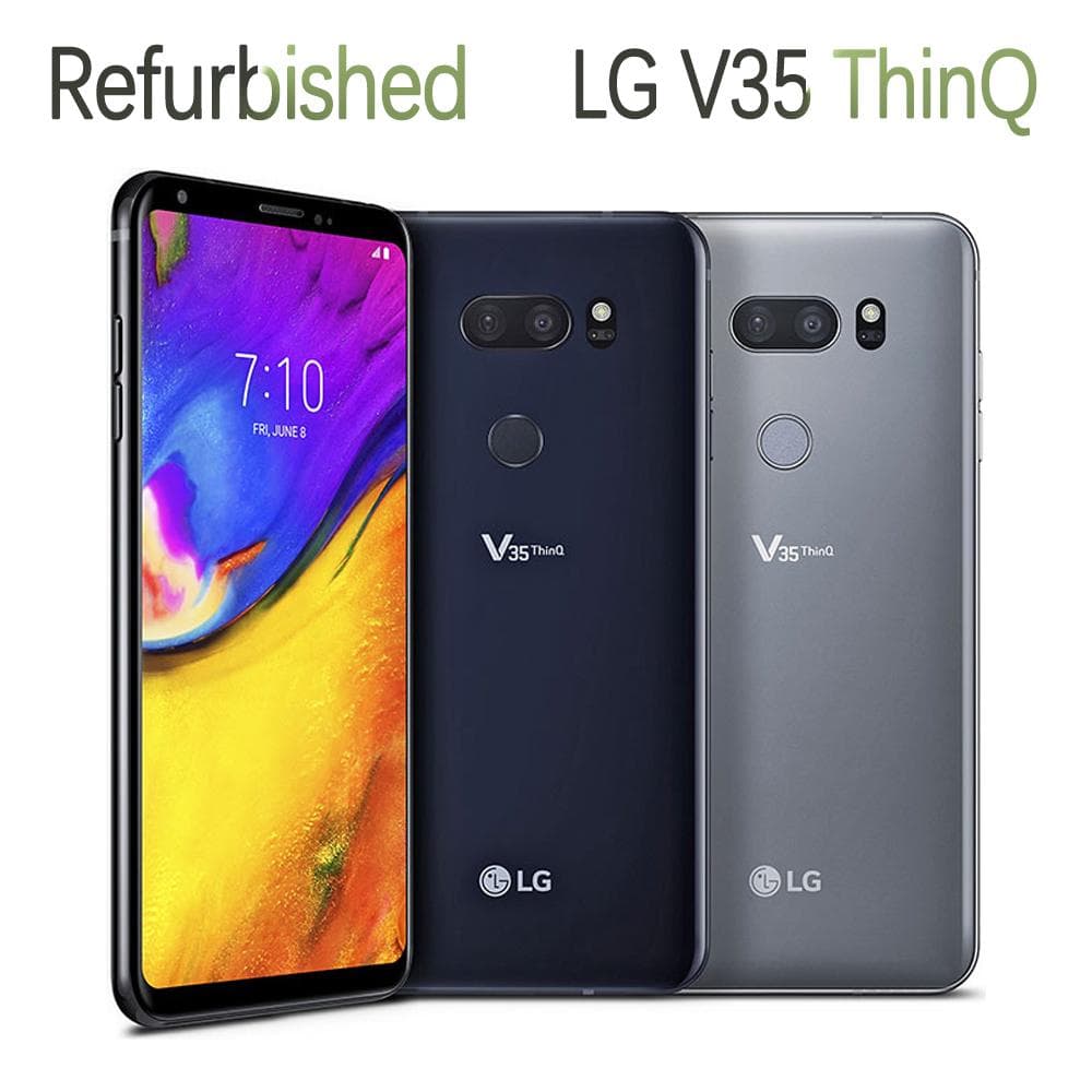 Refurbished Original LG V35 6.0  6GB RAM 64GB ROM Mobile Phone With 1 SIM V350EM Simple Set black