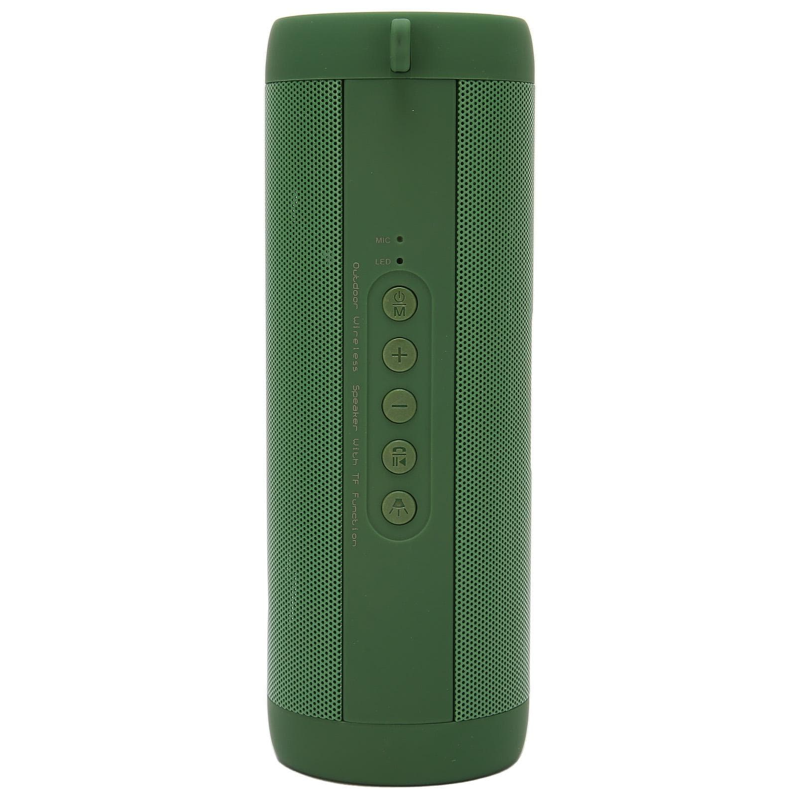 Bluetooth Speaker Stereo Noise Reduction Waterproof Portable Wireless Speaker with Flashlight for green