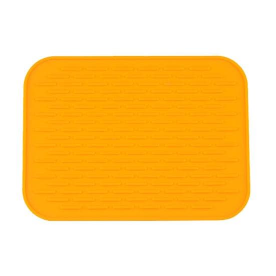 Kitchen Silicone Sink Mat Dishes Cup Dry Pad Pot Holder Table Placemat Coasters orange