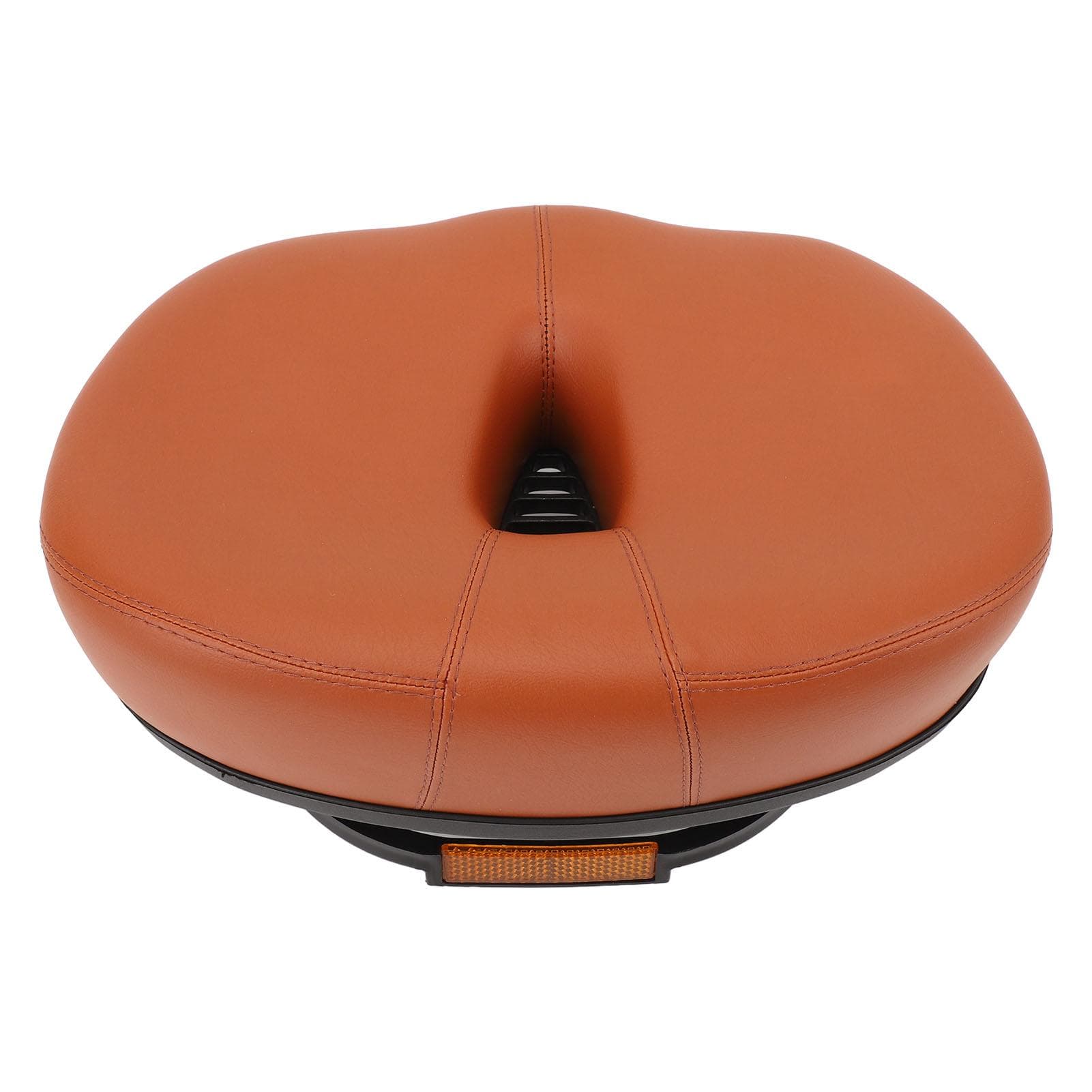 Noseless Bike Seat Wide Bike Saddle Replacement Thickened Hollow Breathable Shock Absorbing City