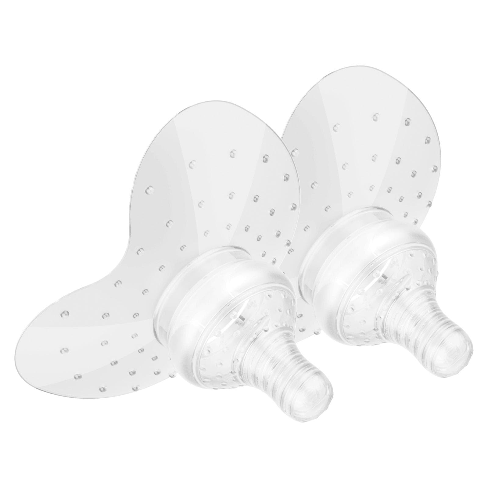 2pcs Nipple Shields for Nursing Newborn Nipple Cover for Breastfeeding 25mm Diameter Extremely Soft transparent