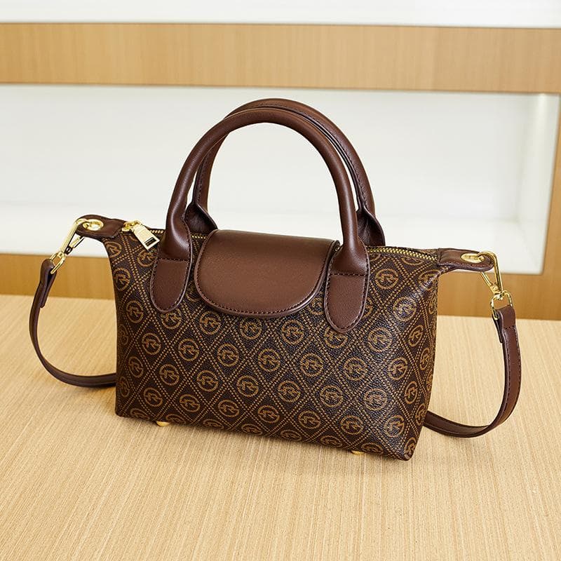 Checkered Small Square Bag, Women's Hand-held Printed Bag, Trendy and Individual Single-shoulder Bag, Crossbody Bag