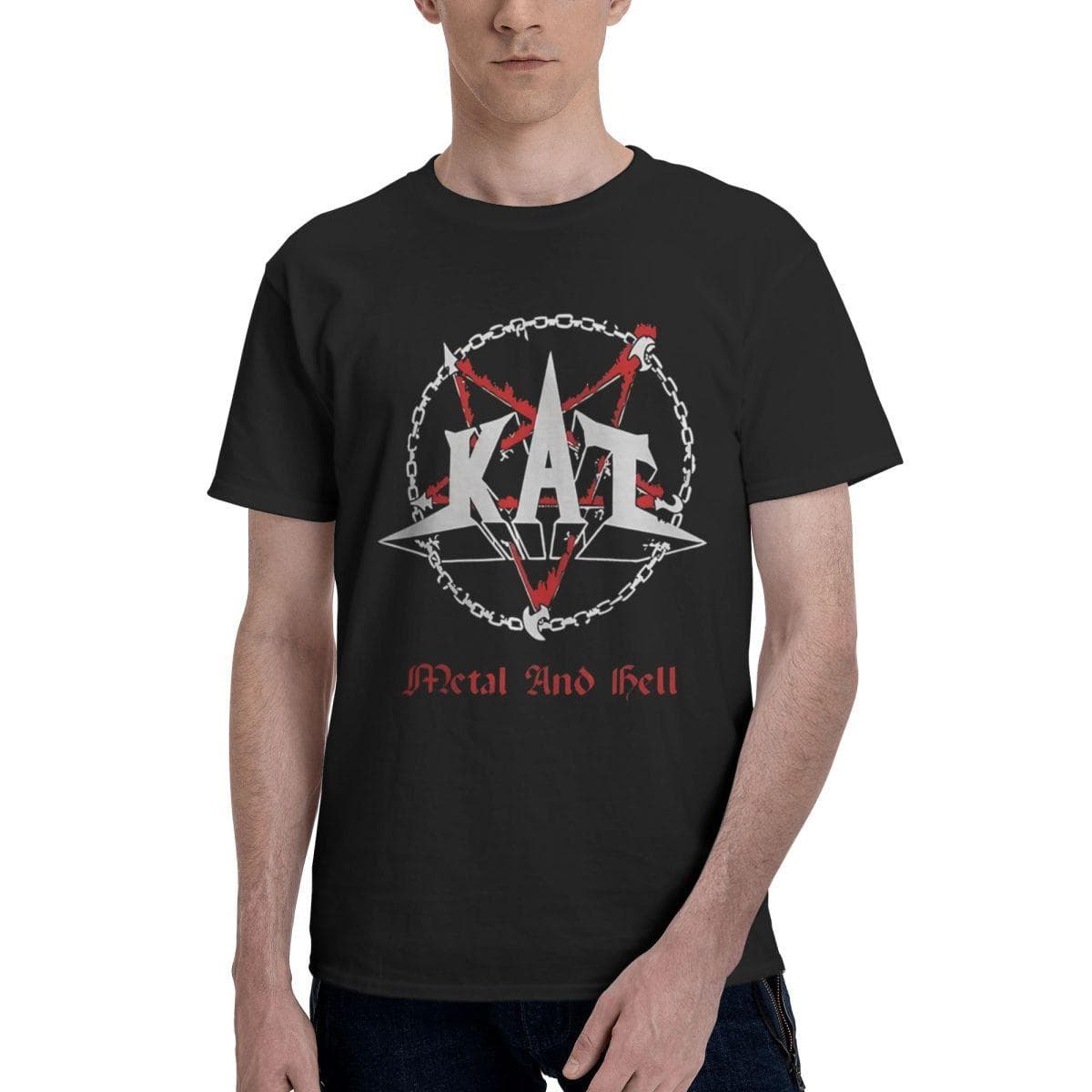 Kat Metal And Hell O Neck 100% Cotton Casual Breathable Confortable T-Shirt New In Tops And T-Shirts Men T-Shirt M black