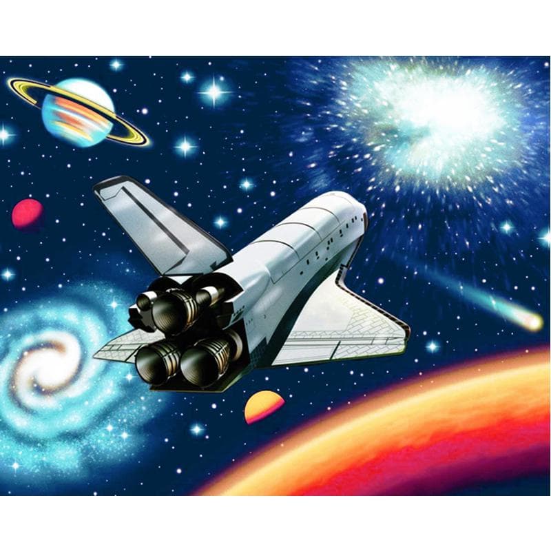 5d Diy Diamond Painting Diamond Mosaic Embroidery Space Shuttle Cross Stitch 20X30CM