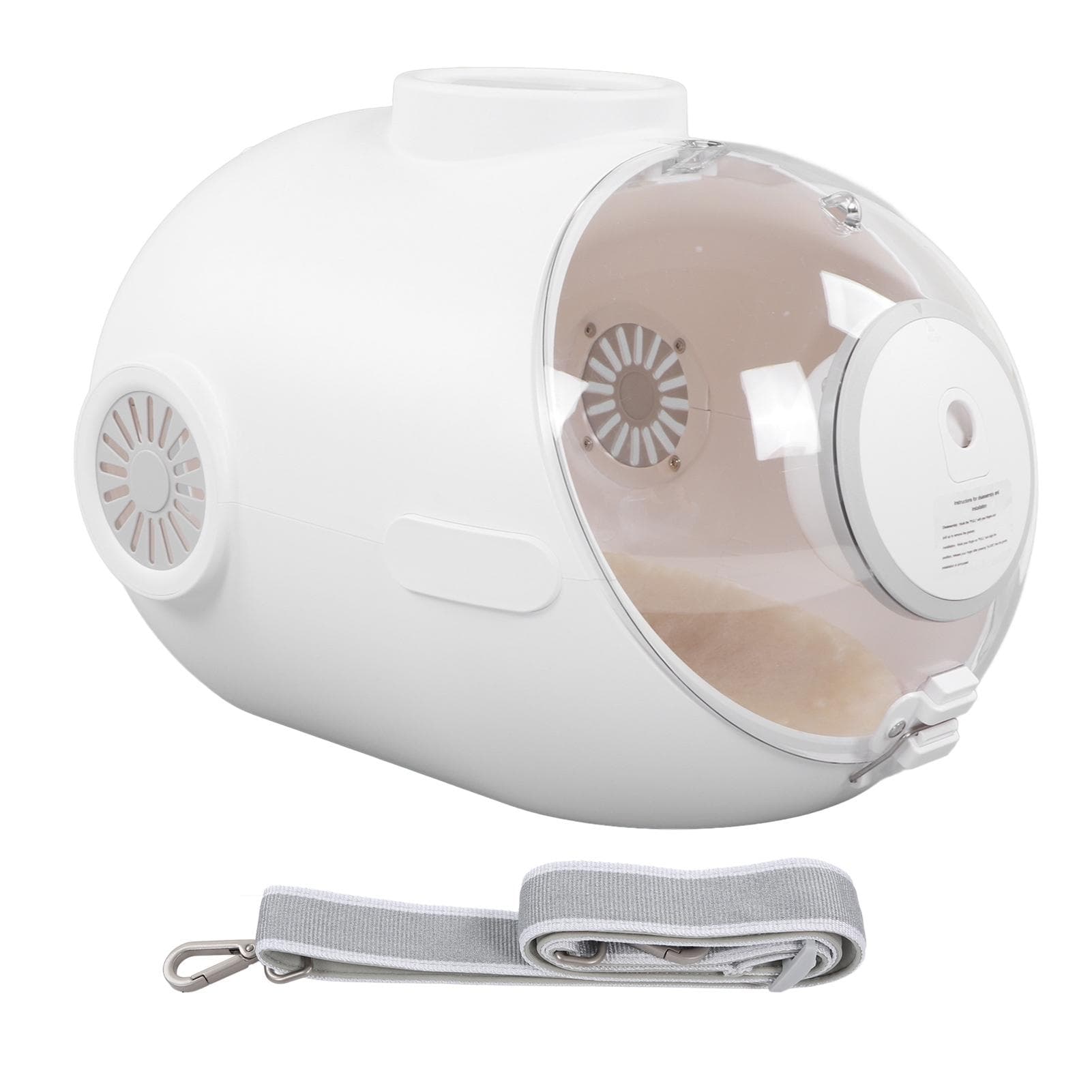 Submarine Shape Space Capsule Cat Carriers Bag Outgoing Portable Pets Bag Breathable Pet Handbag white