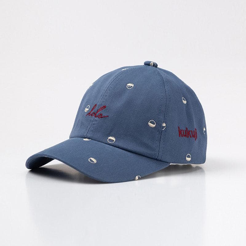 Cute Baseball Cap Summer Soft Cotton Infant Toddler Sun Hat Baby Boy Girl Dot Print Adjustable Peaked Hats blue