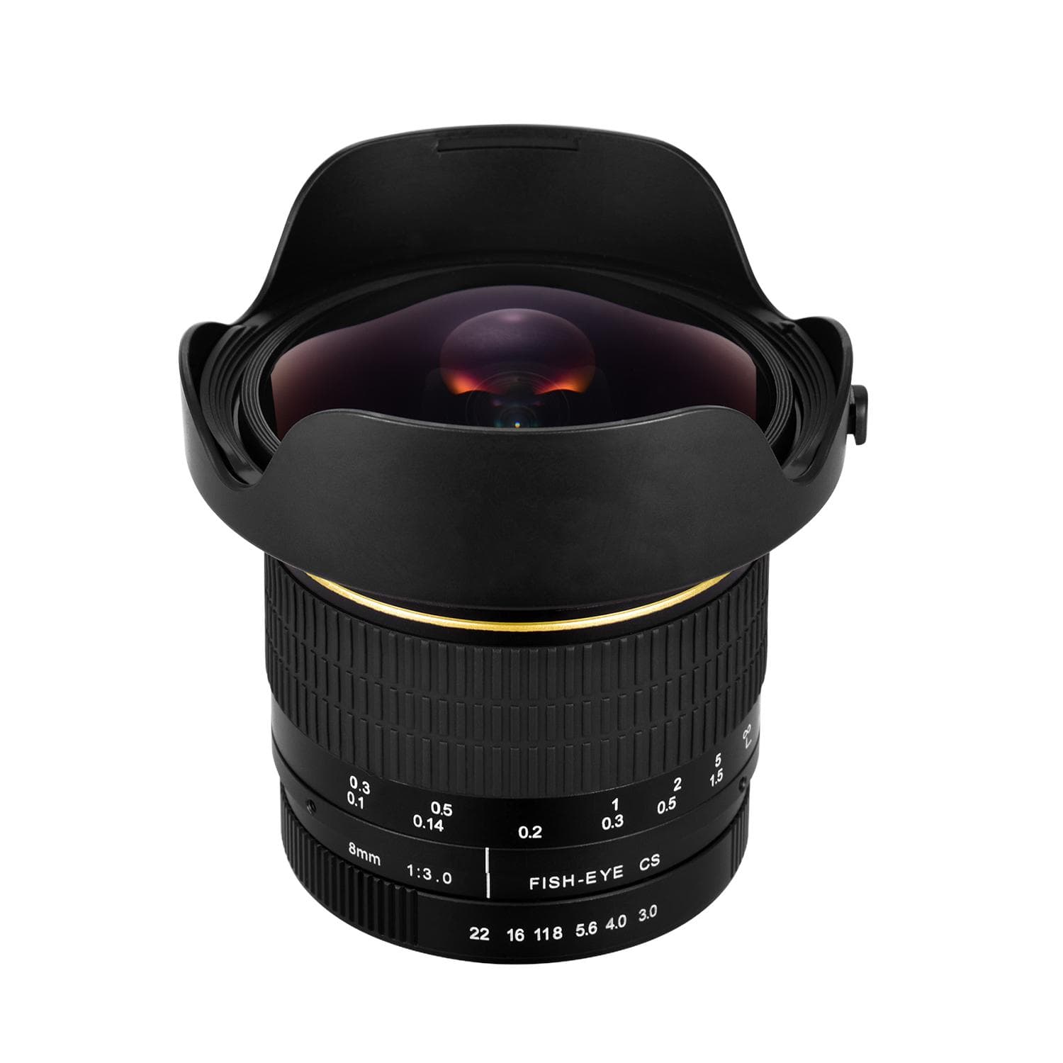 8mm f3.0 Fisheye Lens APSC Manual Focus Ultra Wide Angle for APSC Compatible with Nikon Camera For Canon Camera