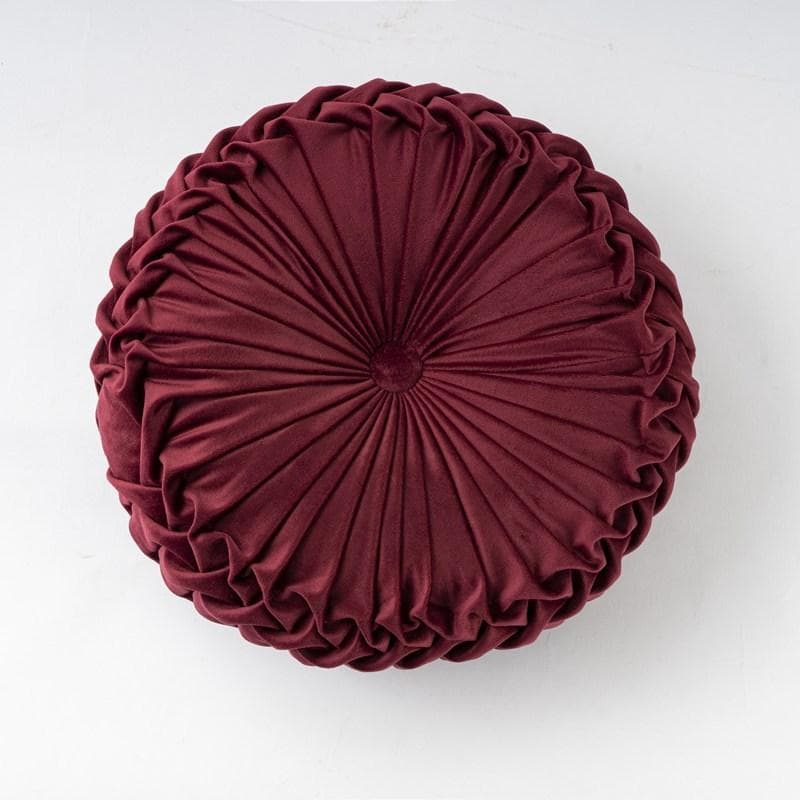 Pumpkin Velvet Pillow Cushion Creative Sofa Pillows Floor Cushion Cover Solid Color Luxury Home Hotel Pillows wine red