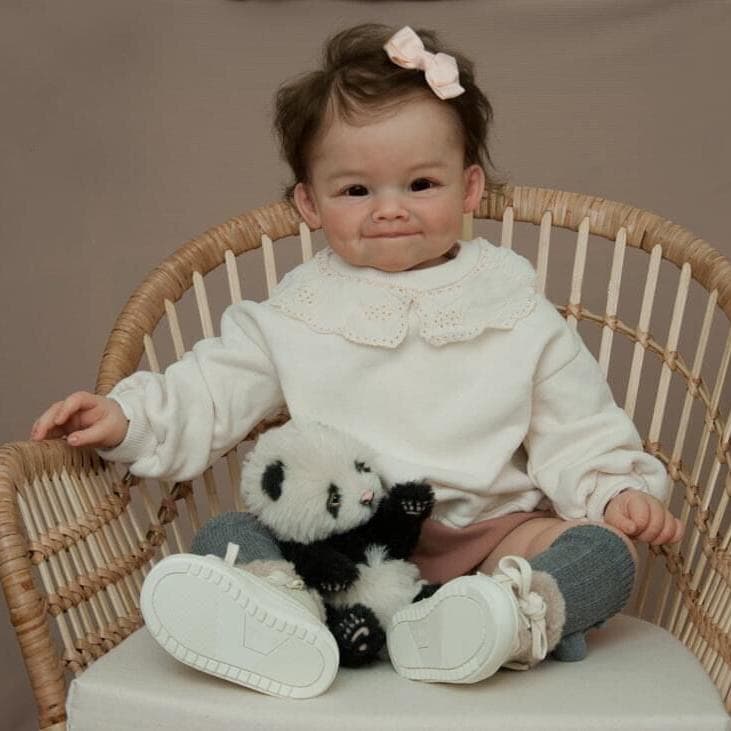 24inch Reborn Toddler Girl Raya Soft Cloth Body Rooted Hair High Quality Hand Painted Doll 3D Skin