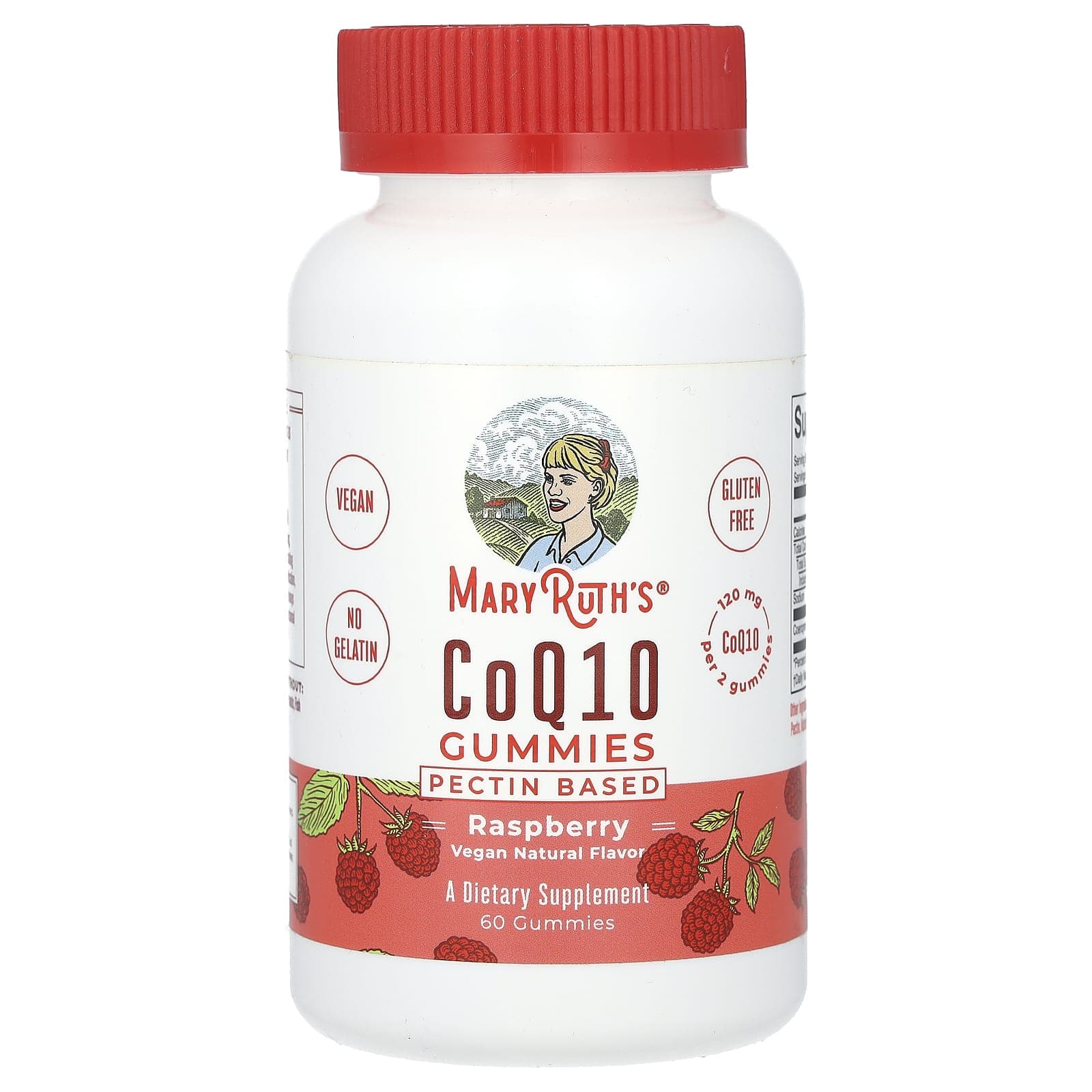 MaryRuth's, CoQ10 gummies, raspberry, 120mg, 60 gummies (60mg per gummy)