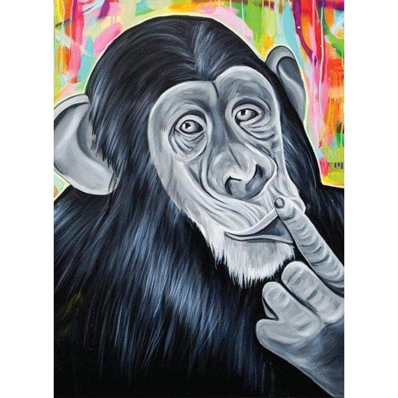 Diamond Painting Funny Orangutan Cross Stitch Home Decoration Diamond Embroidery 20X30CM