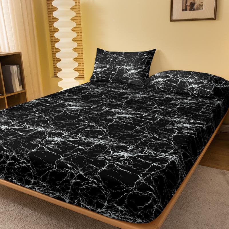 1 Simple Modern Printed Matte Fitted Sheet, Bedroom Printed Bed Cover, Bedding (Excluding Pillowcases) 71x132cm