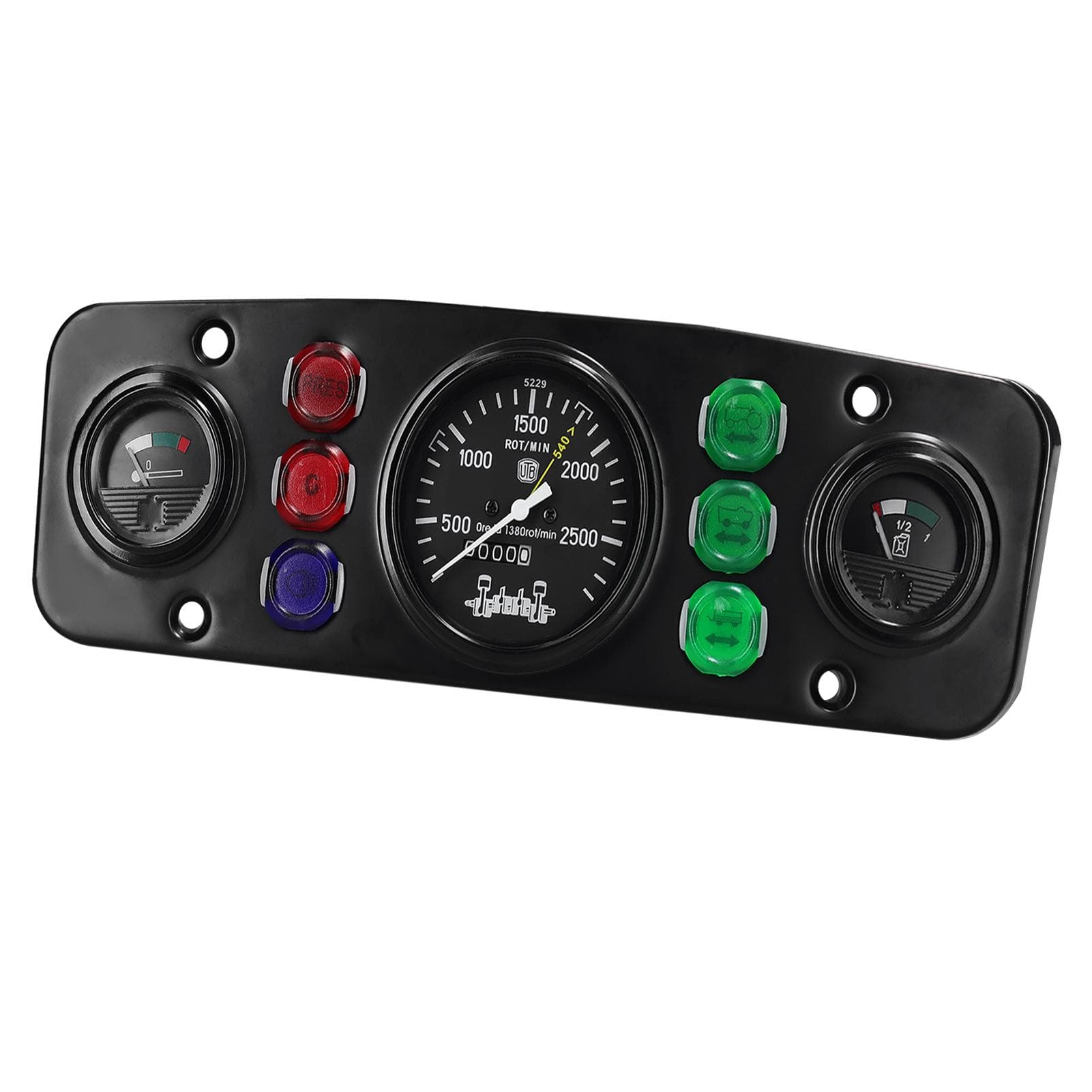 MultiFunctional Car Tachometer Fuel Gauge Water Temperature Gauge Automotive Modified Instrument black