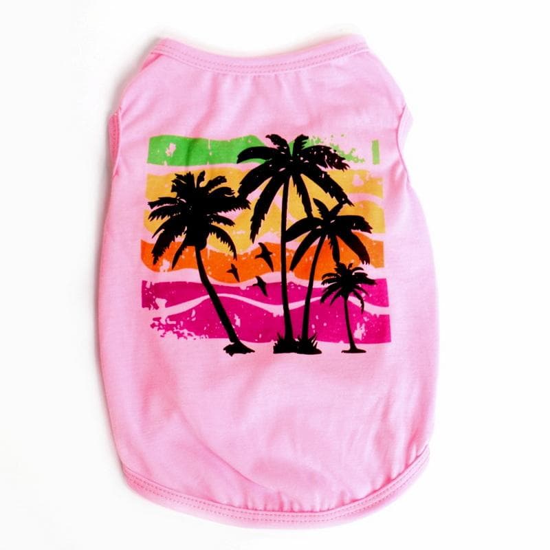 Spring Summer Pet Puppy Clothes Small Medium Dog Cat Pattern Short Sleeve Vest T Shirt Apparel Clothing Chihuahua S baby pink