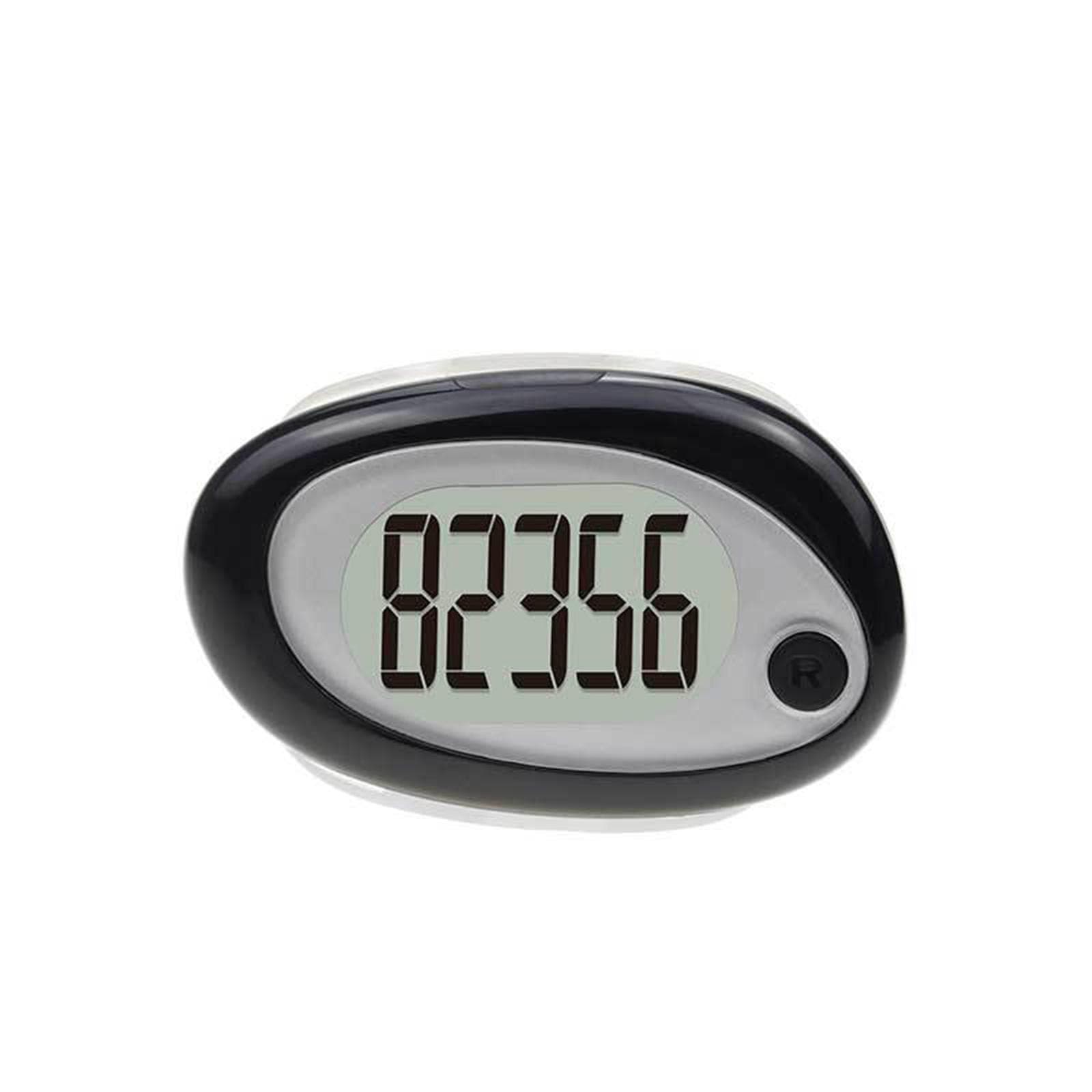 3D Sensor Pedometer Step Counting Device Clip-on Pedometer with Detachable Back Clip and Lanyard black