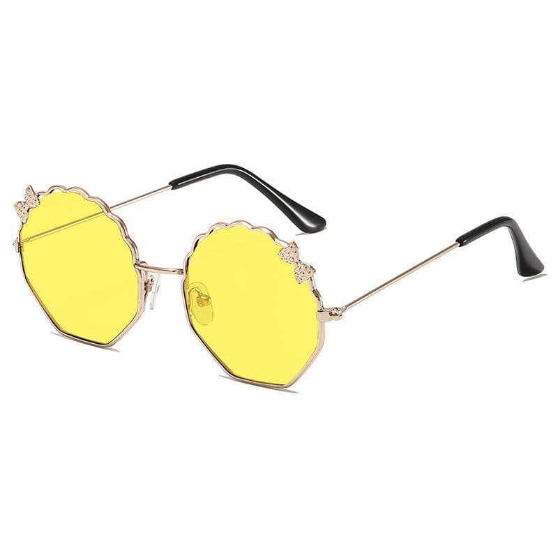 Fashionable Cartoon Bear Sunglasses for Kids Outdoor Travel UV400 Metal Frame Casual Boy Girl Children