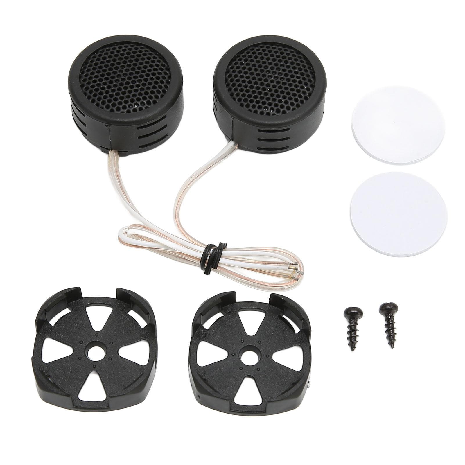 2 Pcs Car Tweeters 97dB 500W Dome Interior Stereo o Loudspeaker with Base for Sound System