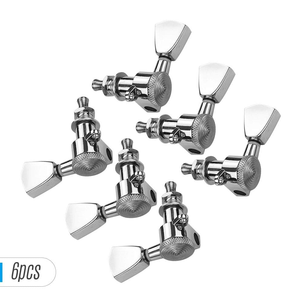 6 Pieces 3L3R Guitar String Tuning Pegs Locking Tuners Machine Heads Knobs 3L3R silver