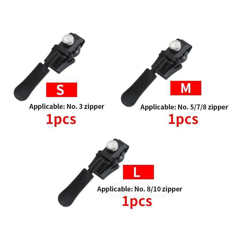 1/3/5/10/20/30pcs Universal Zipper Repair Kit Quick Instant Detachable Zipper Head Replacement Zipper Slider Pull for 3 Different Size A