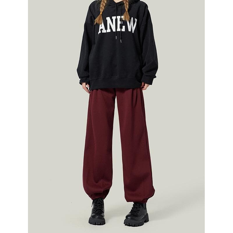 Sports Women's Pants In Autumn and Winter New Style Small Tying Feet Loose Casual Plus Velvet Thick Lantern Grandma Pants 2XL