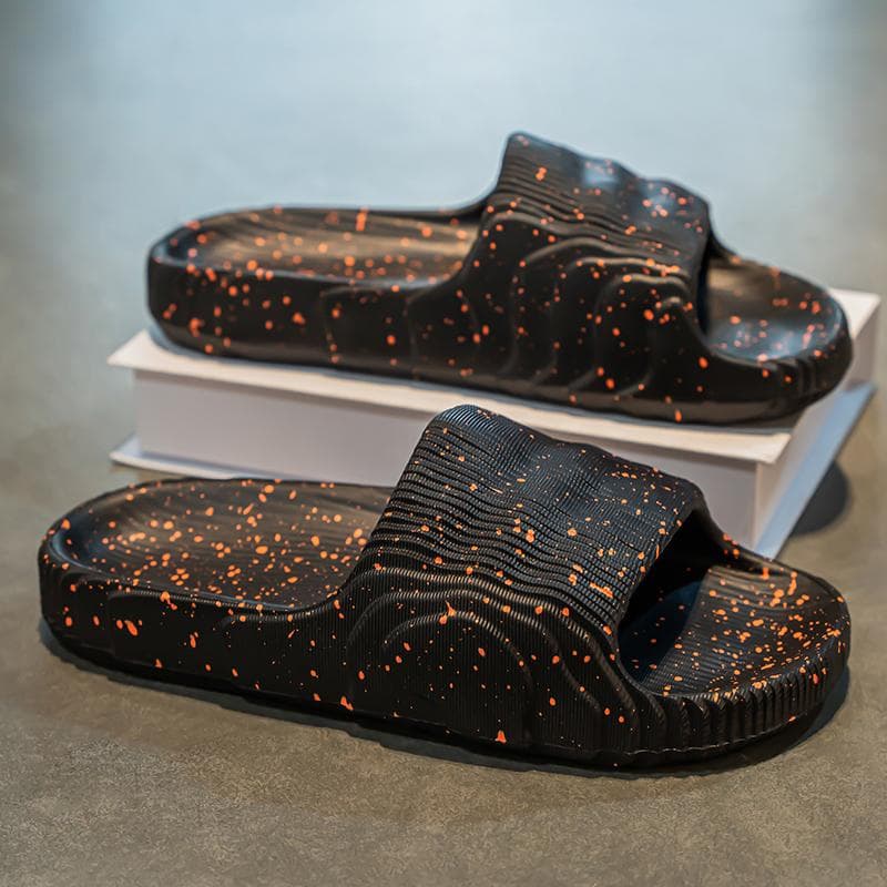 Soft Home Slippers Couple Summer Indoor Skid Proof Bathroom Slippers Sandals Hotel Solid Color Men Women Flip Flops Flat Shoes 39-40